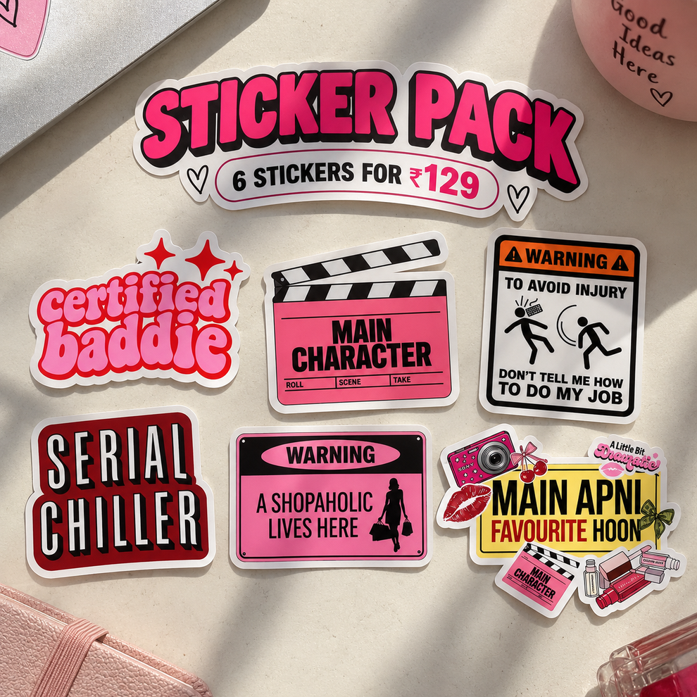 Body Cream Sticker Baddie Sticker Pack of 6 for Laptop, bottles, mobile etc – Body Baddie