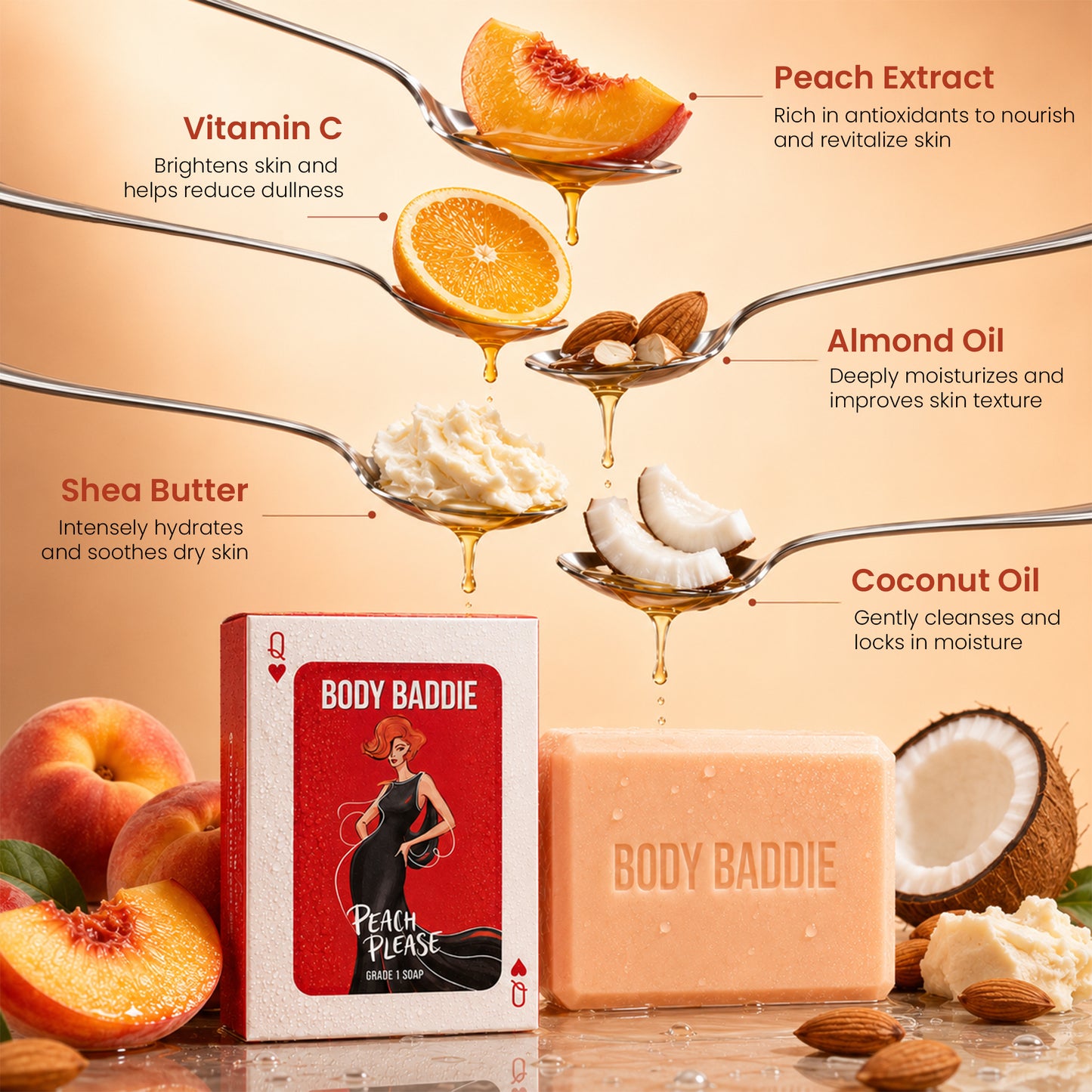 Peach Please (Pack of 3)