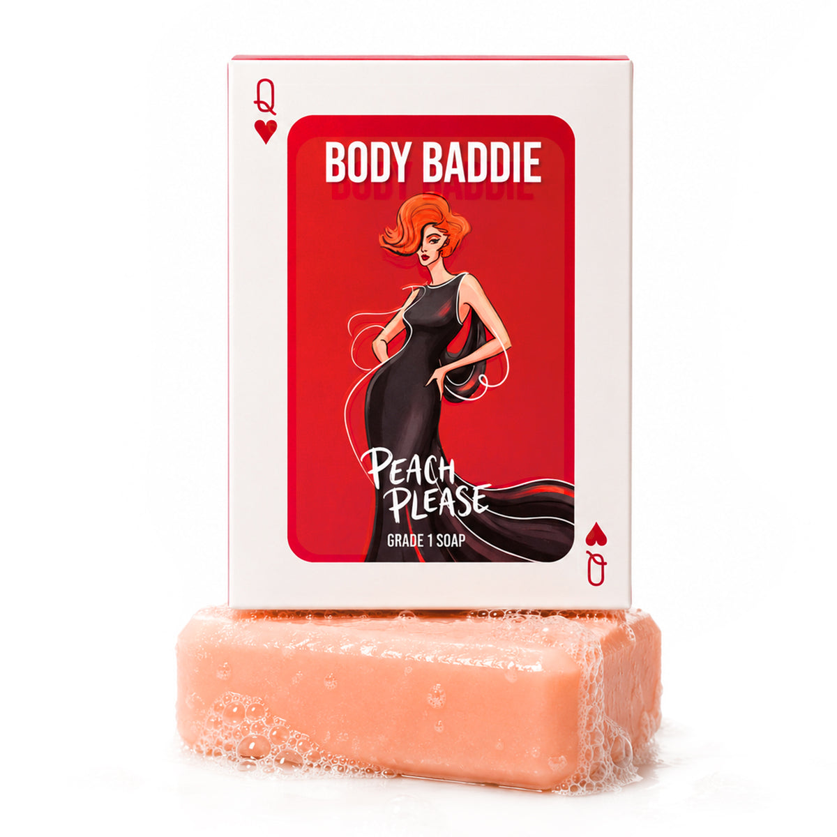 Body Baddie Peach Please Grade 1 soap bar hero shot